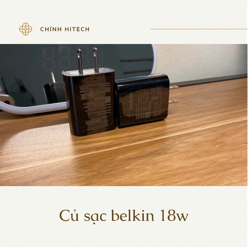 củ sạc nhanh 18w chính hãng Belkin. sạc nhanh cho cả IPhone, iPad và các thiết bị android hỗ trợ sạc nhanh