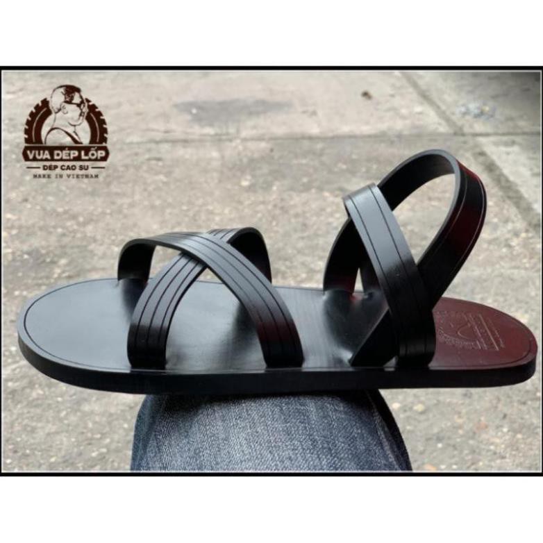 sandal cao gót dưới 7cm Dép cao su kiểu dép 4 quai chéo thương hiệu VUA DÉP LỐP Phạm Quang Xuân, chính hãng, có bảo hành