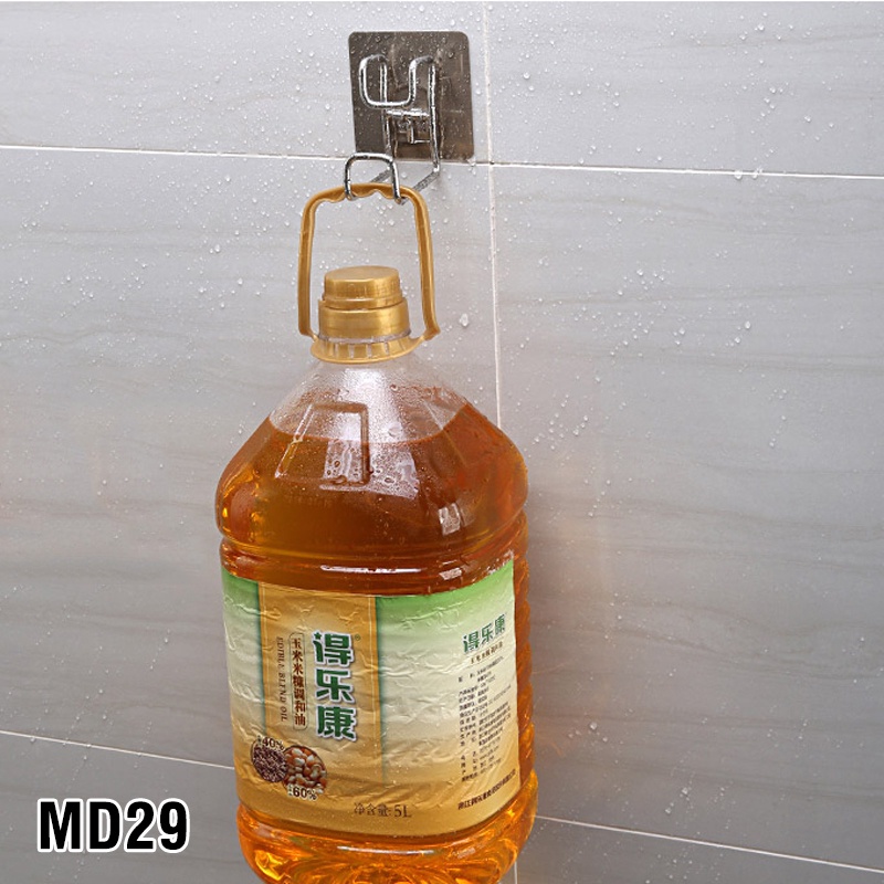 Móc treo treo chậu rửa móc treo rổ móc treo thớt miếng dán nano bạc siêu chắc chắn MD29