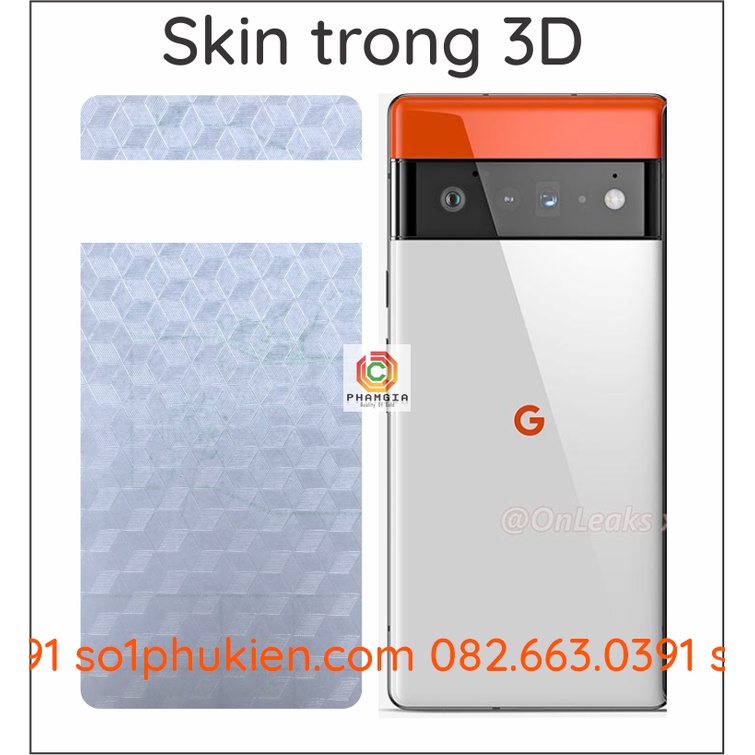 Miếng dán mặt lưng Skin carbon Google Pixel 6 / Pixel 6 Pro