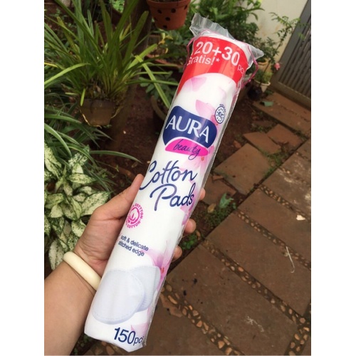 [150 Miếng] Bông Tẩy Trang Aura Beauty Cotton Pads