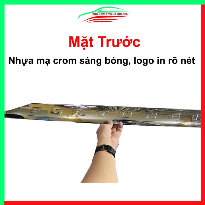 Ốp tay mở cốp mạ Crom Fortuner 2017-2021 trang trí xe chống va đập hiệu quả