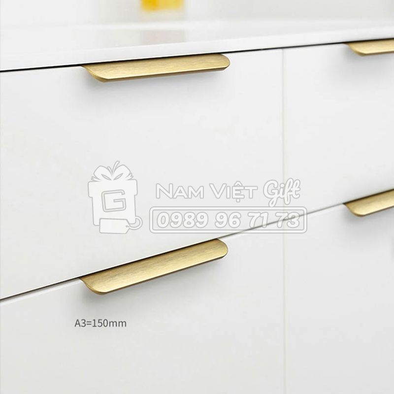 Tay Nắm Cửa Tủ Nhôm Mạ Kim Cao Cấp Sang Trọng Dễ Lắp Đặt