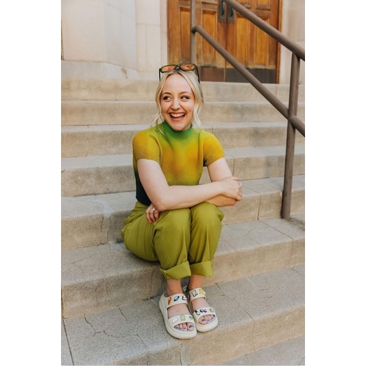 Dép sục độn đế 5cm 2 quai Cross