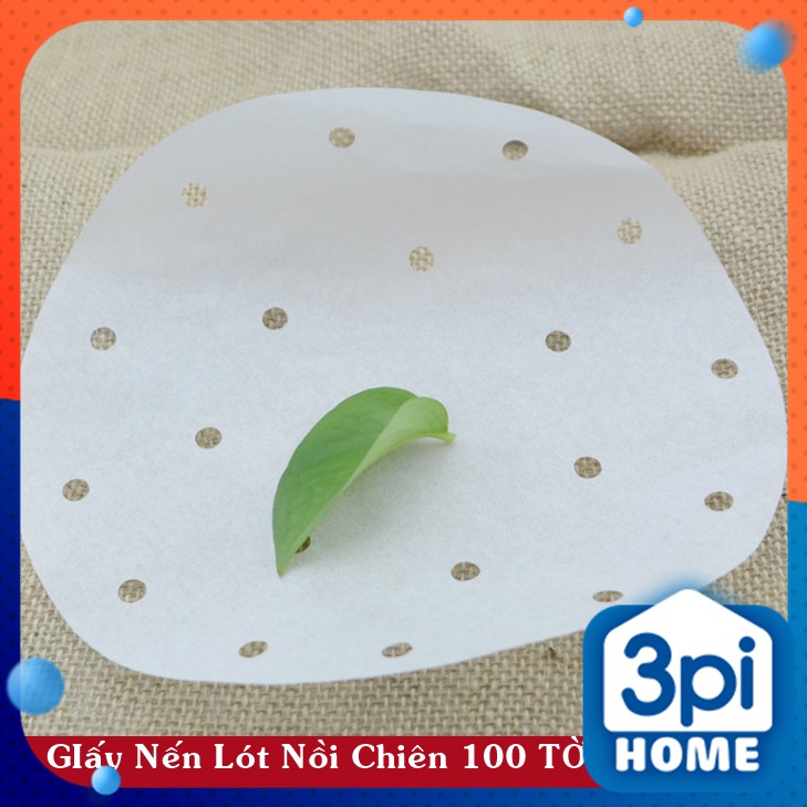 Giấy Nến Đục Lỗ Lót Nồi Chiên Không Dầu  - Size 23cm (100 Tờ)