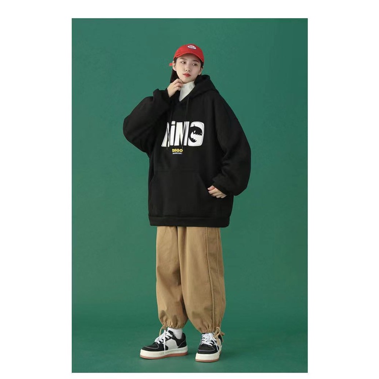 NRVP Áo Hoodie Tay Dài Dáng Rộng Phong Cách Hàn Quốc Mới Cho Nữ