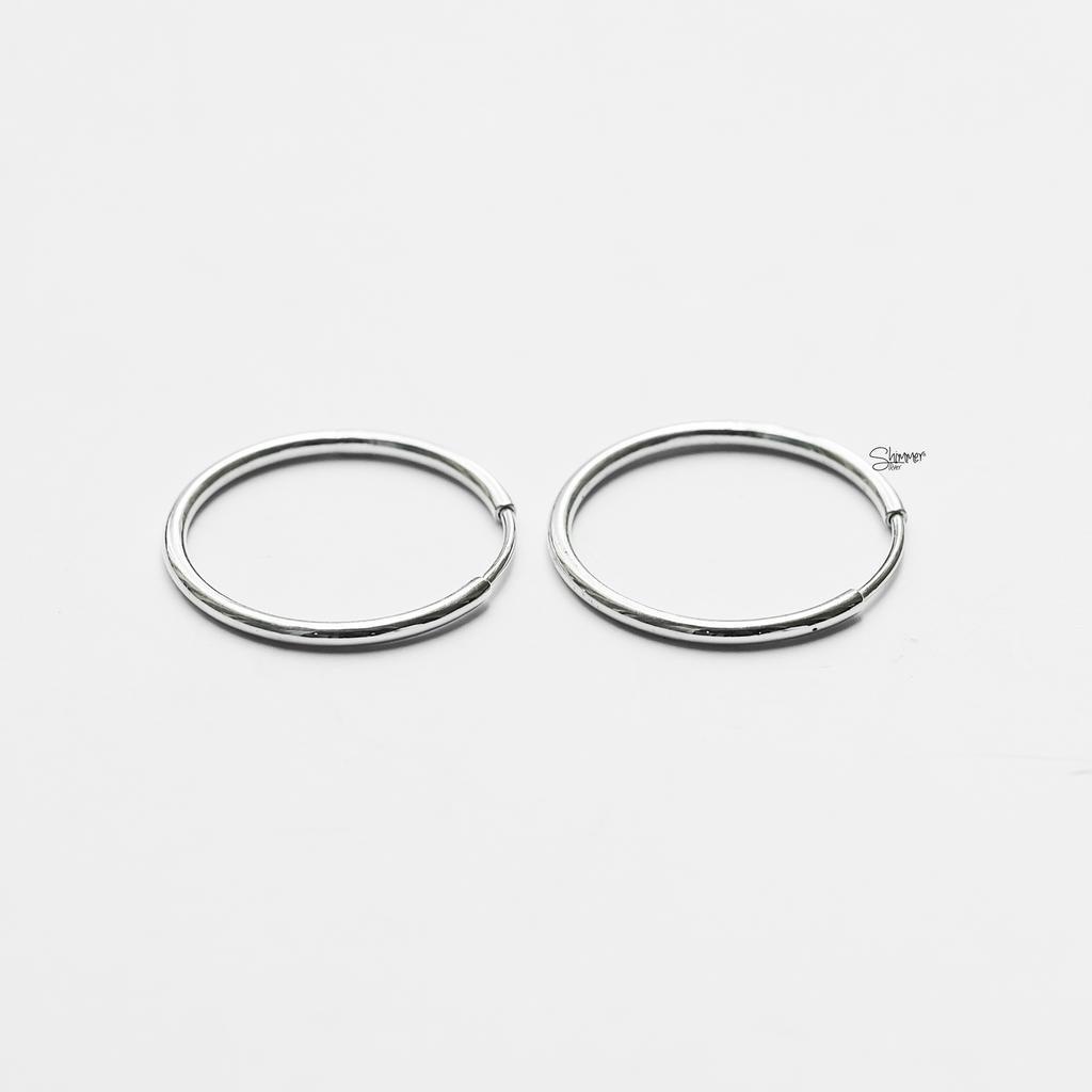 Bông Tai, Khuyên Tai, Hoa Tai Nữ Bạc 925 Cao Cấp SHIMMER SILVER CIRCLE 3 Dạng Khoen Tròn Đơn Giản Đường Kính 3cm