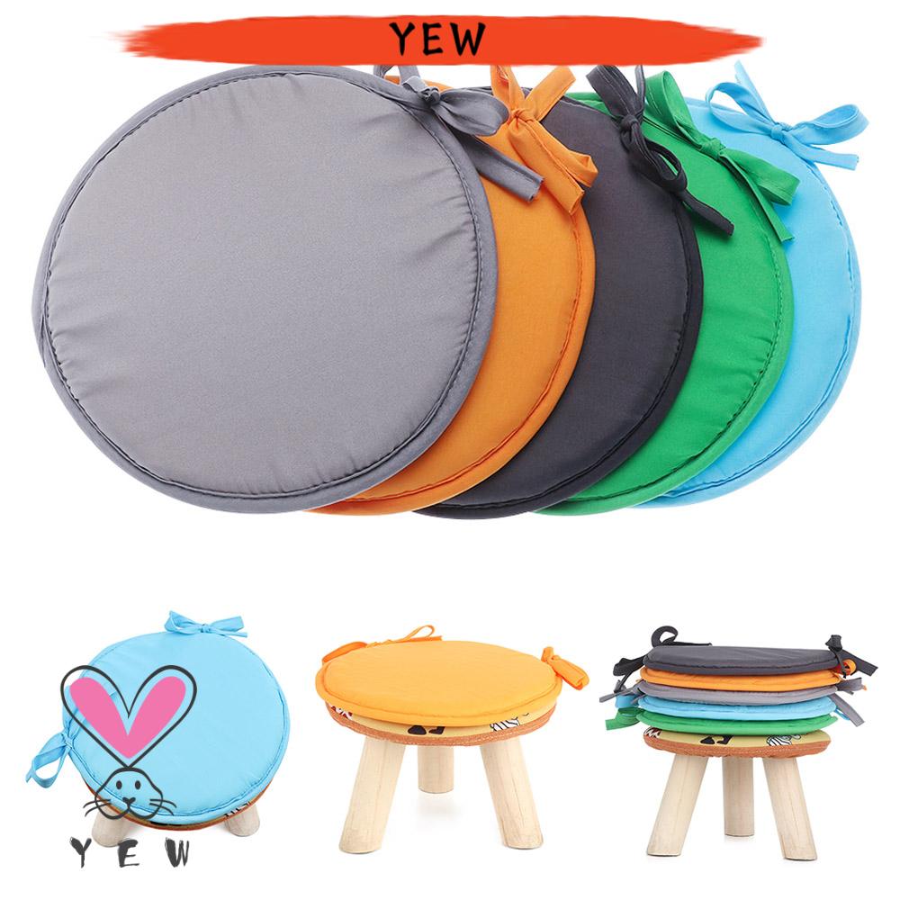 Đệm lót ghế ngồi xe hơi / ngoài trời hình tròn màu trơn 30-38 cm tháo rời được