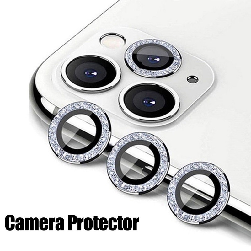 Sét 3 vòng tròn nhũ viền kim loại Cao cấp dán từng mắt camera iphone 14plus,14,13,12,11,pro,pro max, mini