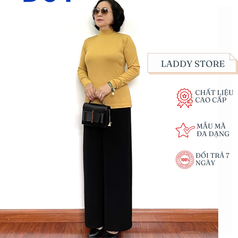 Đồ Thu Đông Trung Niên Phối Áo Cotton Tằm và Quần Đũi Lụa Đủ Size Từ 45kg tới 65kg - Laddy Store