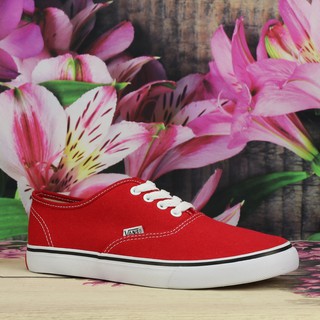 Giày Van Classic Vải canvas Nữ Màu Đỏ Tươi