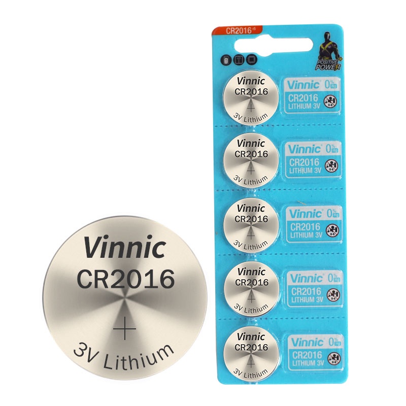 Pin Khuy Cúc Áo pin nút VINNIC CR2016 3V Lithium dùng cho đồng hồ, thiết bị điện tử