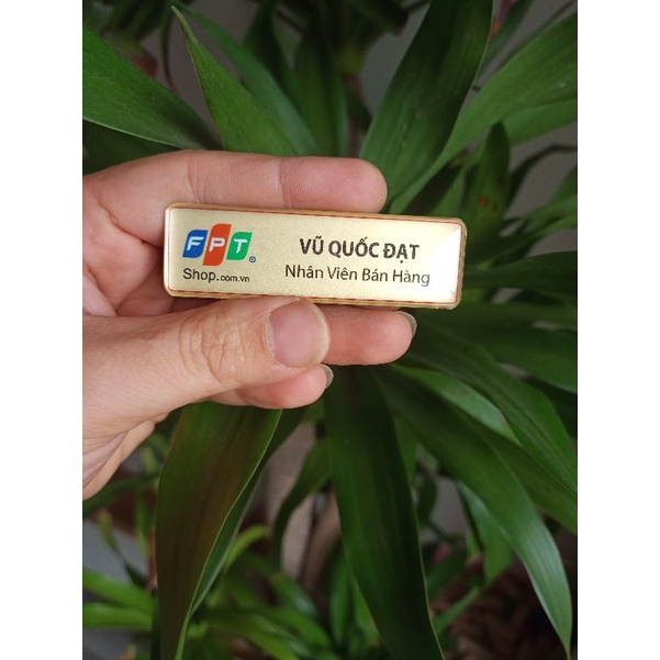 Thẻ tên nhân viên cài áo dùng nam châm, name tag