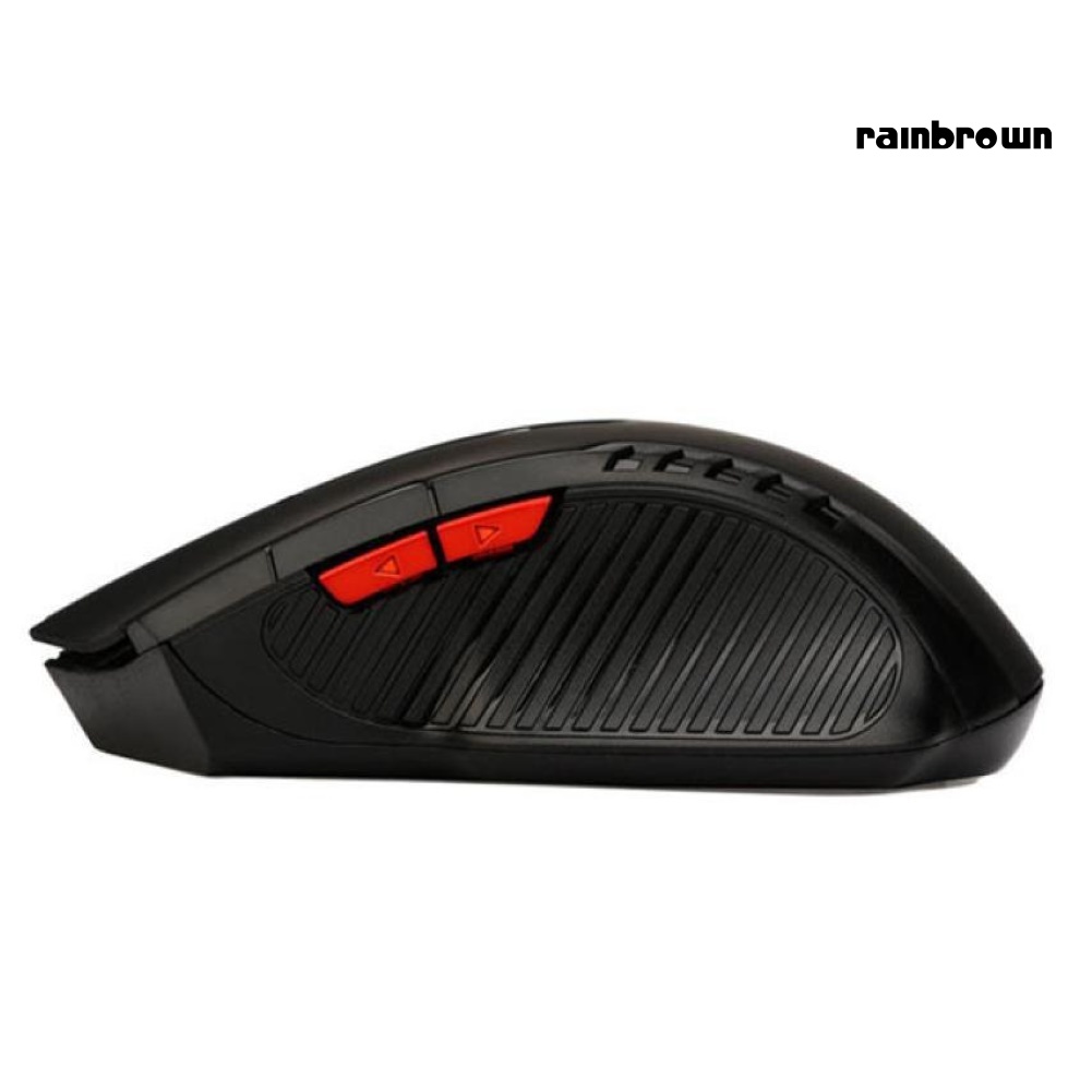 Ergonomic 6 Keys 1600DPI 2.4GHz Wireless Gaming Mouse USB Receiver for PC Laptop /RXDN/