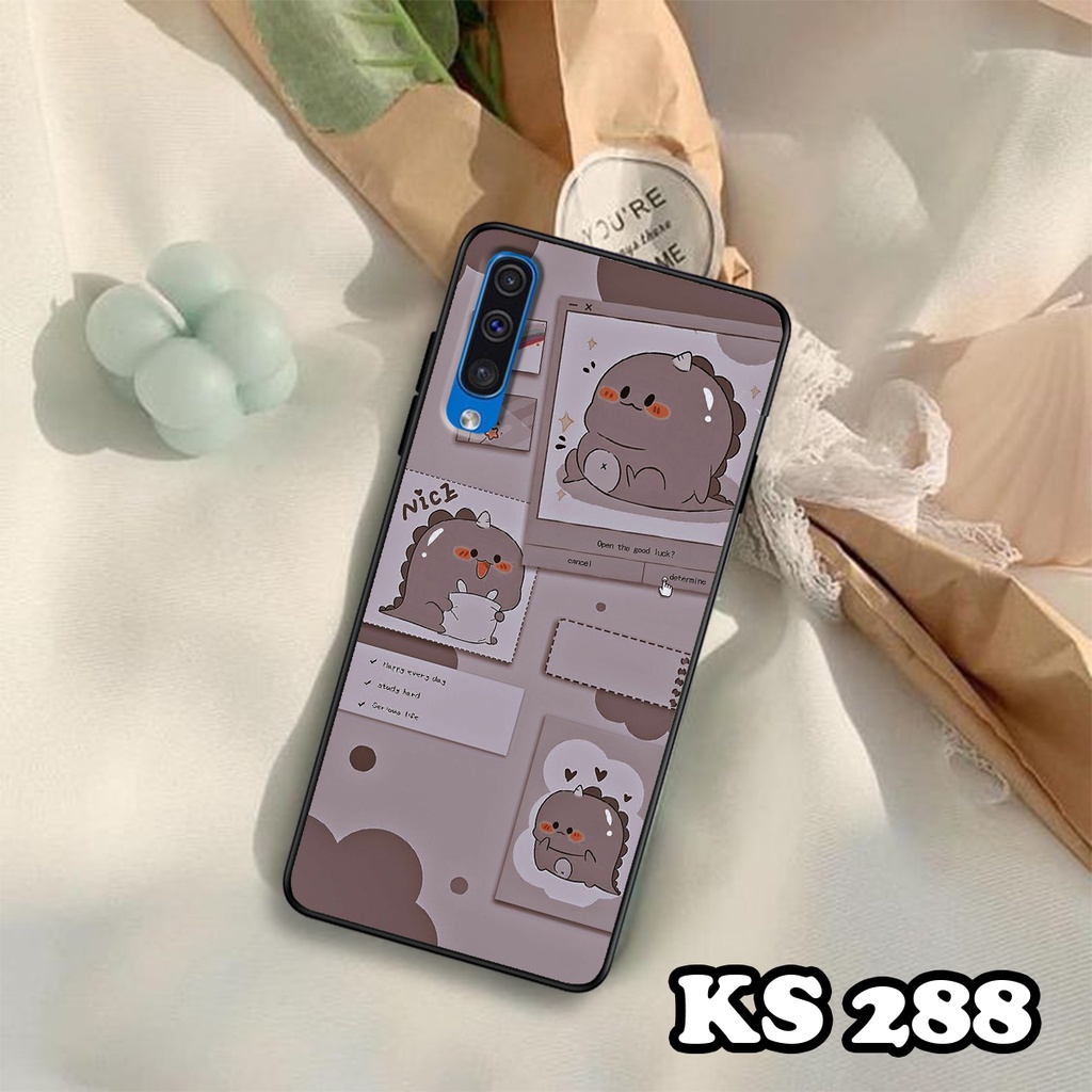 Ốp lưng Samsung A50 - A50s - A70 - A70s - Ốp Samsung in hình khủng long DinoCute - Lưng nhám viền TPU