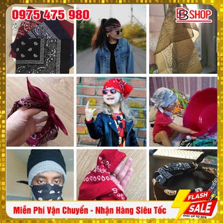 Khăn TURBAN BANDANA Họa Tiết Cổ Điển - Khăn Vuông Đội Đầu Nam Nữ Đa Năng Size 55x55cm