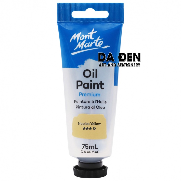 [DA ĐEN] Màu Sơn Dầu Mont Marte Tube 75ml - Naples Yellow