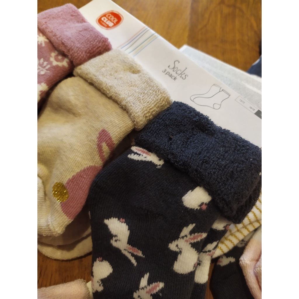 Set 3 đôi tất xù xuất dư cho bé 0-2Y