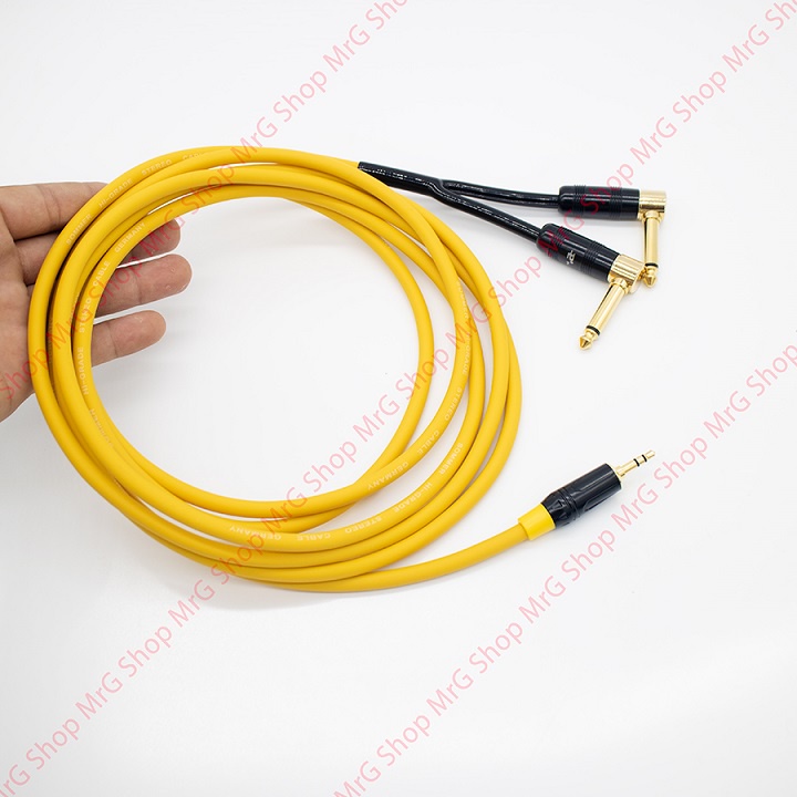 Dây 3 5mm Ra 2 Jack 6 Ly Góc Vuông, dài 10met 8met 6met - MrG