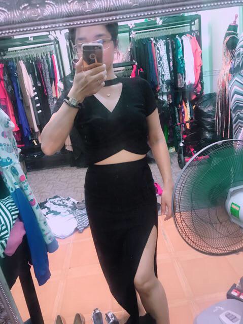 [ Mã FADIRECT5K giảm 5K đơn bất kỳ] Áo Croptop Vạt Chéo Vòng Cổ - Kèm Ảnh Thật