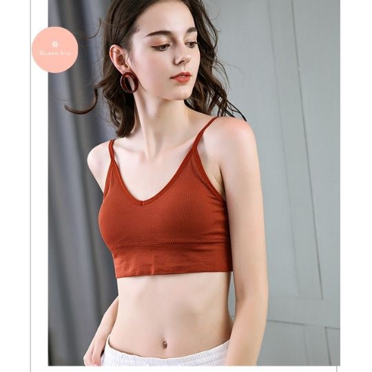Áo bra khoét sâu sau lưng, brallete vải cotton, áo lót mỏng 2 dây, chất siêu mượt, Queennga | BigBuy360 - bigbuy360.vn