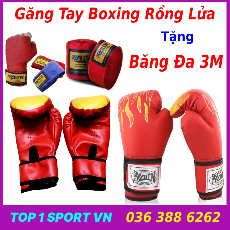 Bao cát đấm bốc boxing treo tường đã nhồi hoàn thiện dày 3 lớp siêu bền tặng kèm găng boxing Zooboo cao cấp thế hệ mới