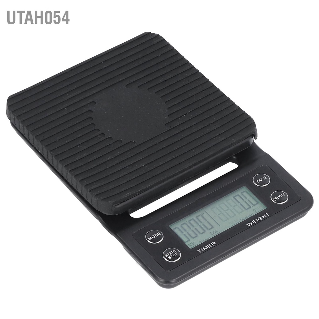 Utah054 Cân cà phê kỹ thuật số Độ chính xác cao Màn hình LED HD Chất liệu ABS Thuận tiện hơn phụ kiện nhà bếp
