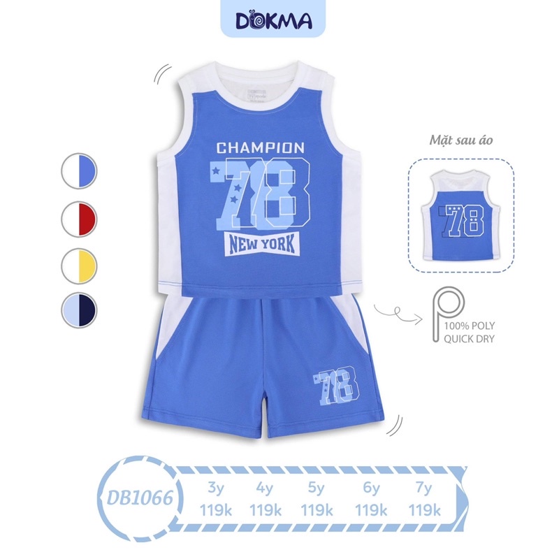 Bộ ba lỗ - sát nách Dokma bé gái DB2101
