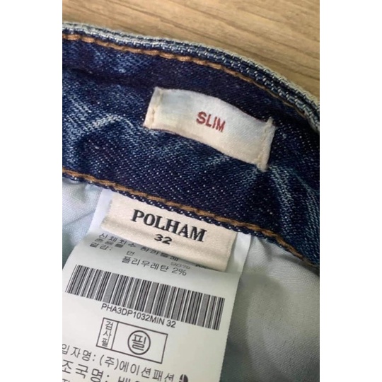 Quần Jeans Nam Slim fit 𝐏𝐨𝐥𝐡𝐚𝐦 𝐊𝐨𝐫𝐞𝐚 Slim fit chính hãng xuất Hàn