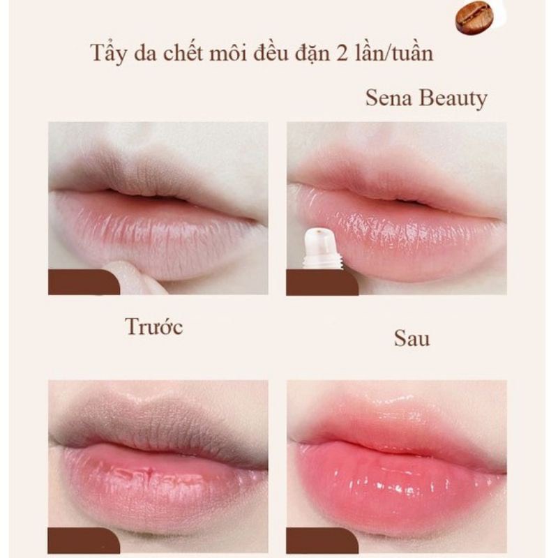 Tẩy Da Chết Tế Bào Chết Môi Heyxi Cafe CoffeeMoisturizing Lip Scrub Dưỡng Ẩm Và Căng Bóng Môi TDCM