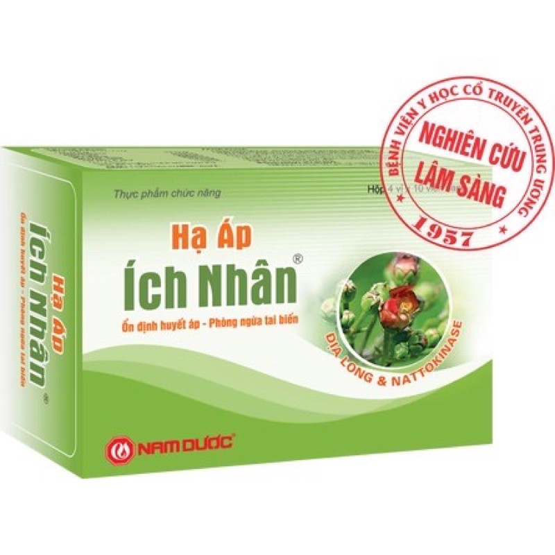 Hạ áp ích nhân - hộp 40 viên giúp ổn định huyết áp