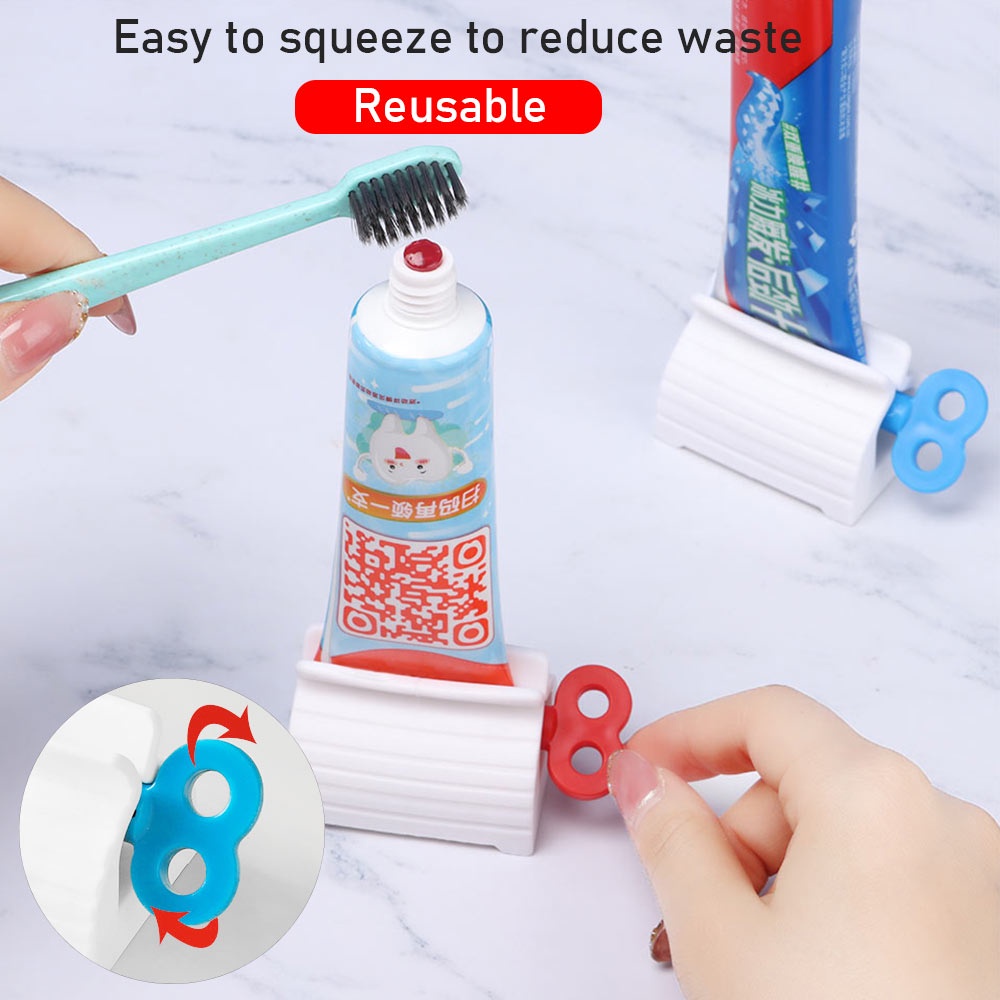 Dụng Cụ Nặn Kem Đánh Răng Kèm Giá Đỡ Bằng Nhựa Tiện Dụng