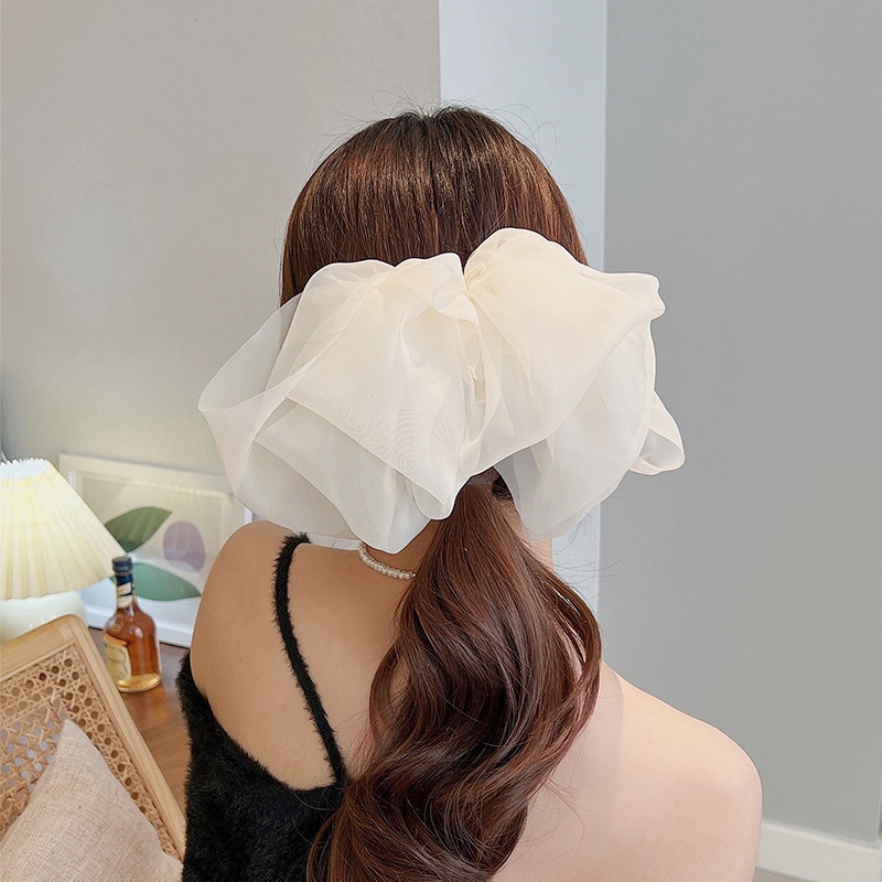 Kẹp Tóc Hình Nơ Ruy Băng Thắt Nút Cỡ Lớn Phong Cách Hàn Quốc Thời Trang Cho Nữ