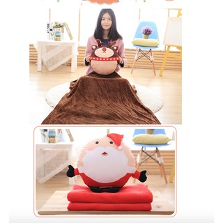 Gối chăn 3 trong 1 gấu xù