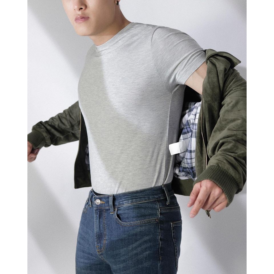 Áo thun nam cổ tròn tay ngắn giá rẻ vải trơn cao cấp F8888 loại đẹp