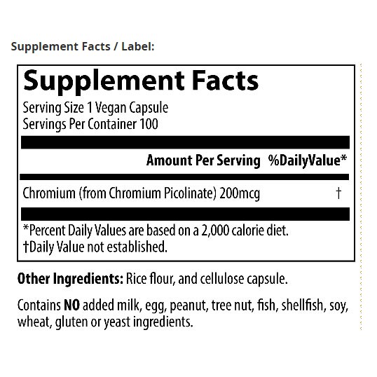 Chromium 200mcg - 100 viên | Hỗ trợ giảm cân - tăng sức bền | Thế Giới Skin Care