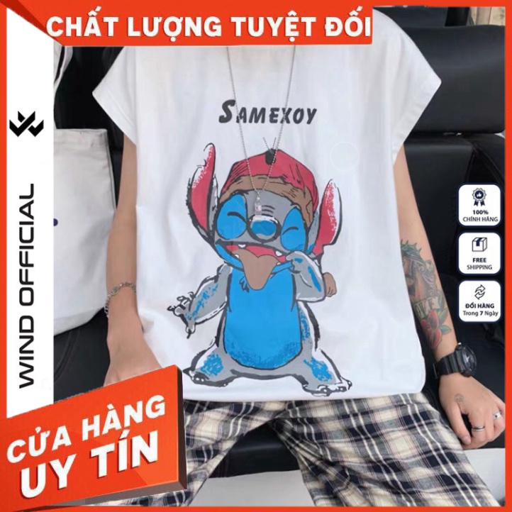 Áo thun ba lỗ WIND unsiex form rộng sát nách Samexoy thời trang nam nữ oversize - Hàng nhập khẩu