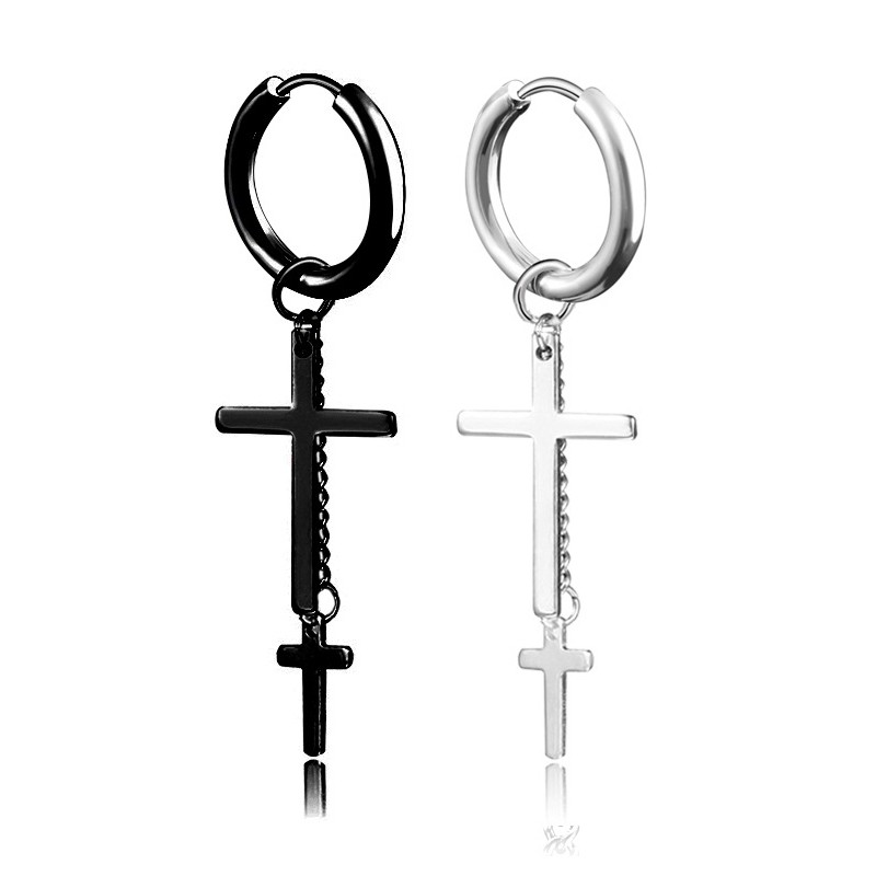 Khuyên Tai Inox không rỉ Dây Xích Dài Phong Cách Idol Hàn Quốc Kiểu Kẹp và Sỏ Lỗ Tai (1 chiếc) - XUÂN SHOP