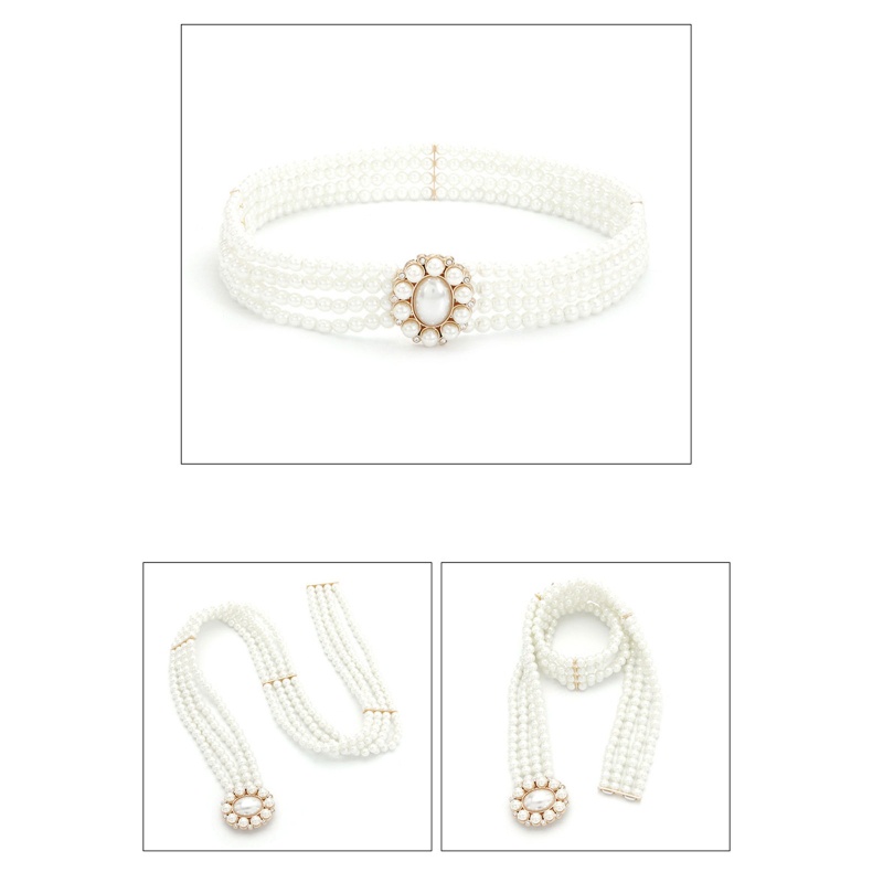 Thắt Lưng Chuỗi Hạt Ngọc Trai Thời Trang Cho Cô Dâu