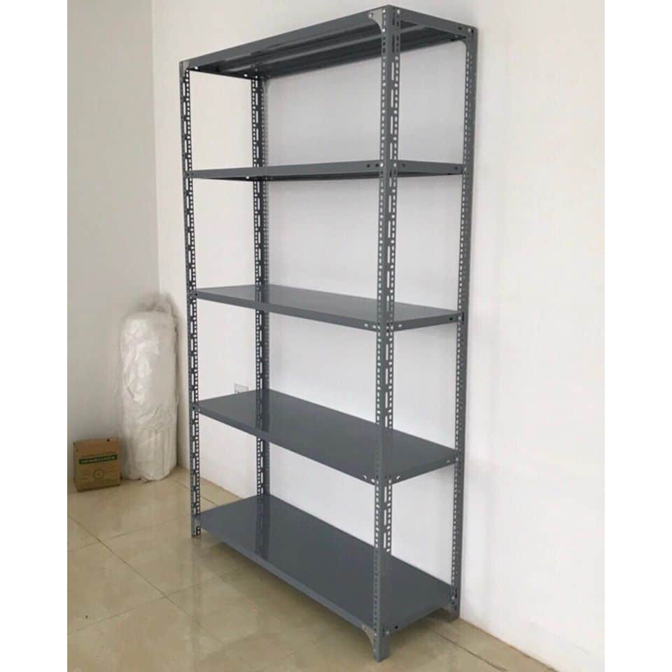 Kệ sắt sơn tĩnh điện lắp ghép đựng đồ đa năng 5 tầng . Kích thước : Dài 80cm, Rộng 30cm, cao 150cm , 200cm