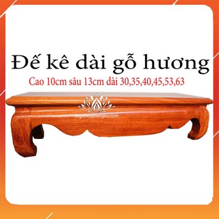 ĐẾ KÊ KHUNG ẢNH THỜ,KỶ DÀI CHỮ NHẬT GỖ HƯƠNG CAO 10CM SÂU 13CM