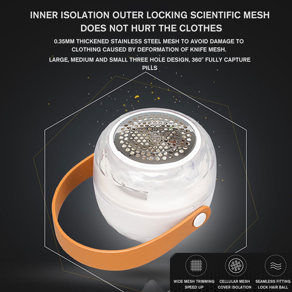 Máy loại bỏ xơ vải quần áo SUOLAER kích thước mini cầm tay cổng USB tiện lợi