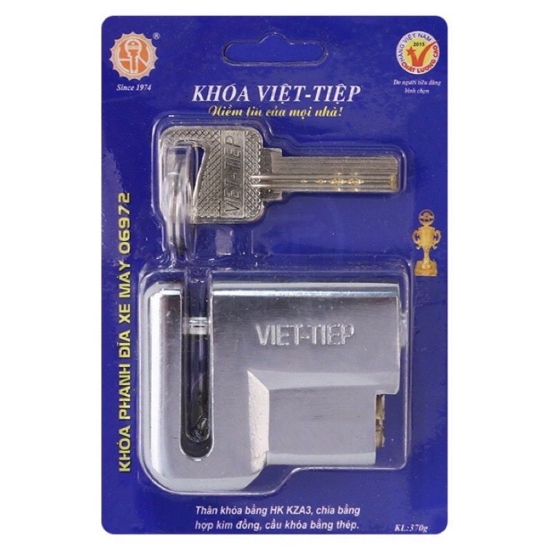khoá đĩa chống trộm Việt Tiệp 06972 - Bảo hành 2 năm