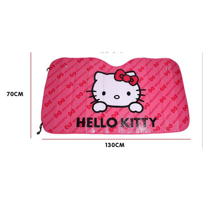 Tấm Che Nắng Gắn Kính Chắn Gió Phía Trước Xe Hơi Hình Hello Kitty