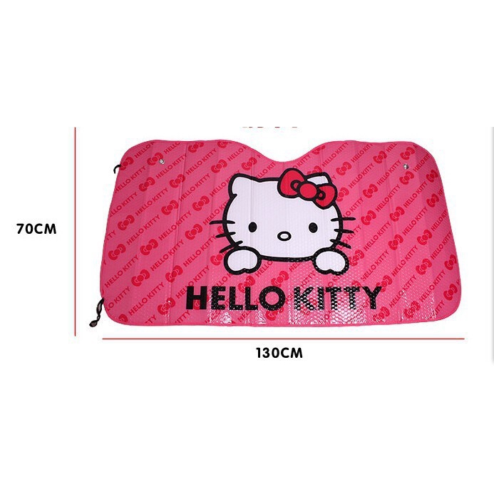 Tấm che nắng gắn kính chắn gió xe ô tô hình mèo hello kitty xinh xắn