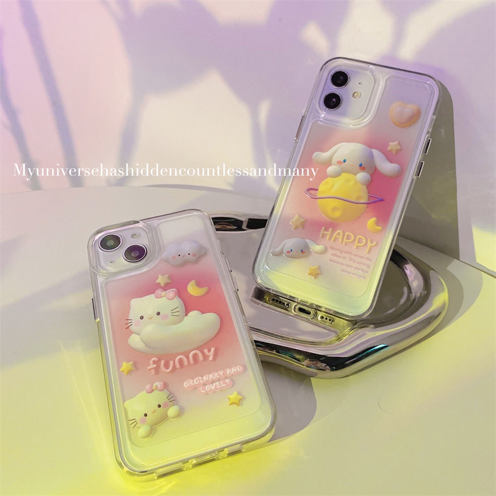 Ốp Điện Thoại Trong Suốt Viền Mềm Chống Sốc Hình HELLO KITTY Cho iPhone 11 13 12 X XS Pro Max xr 12 13 Mini xr