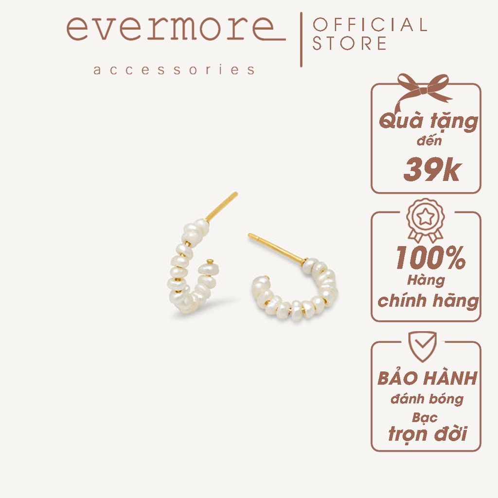 Bông tai ngọc trai nhân tạo, khuyên tai vòng cung ngọc trai nhân tạo, phong cách minimalism, thanh lịch - H021