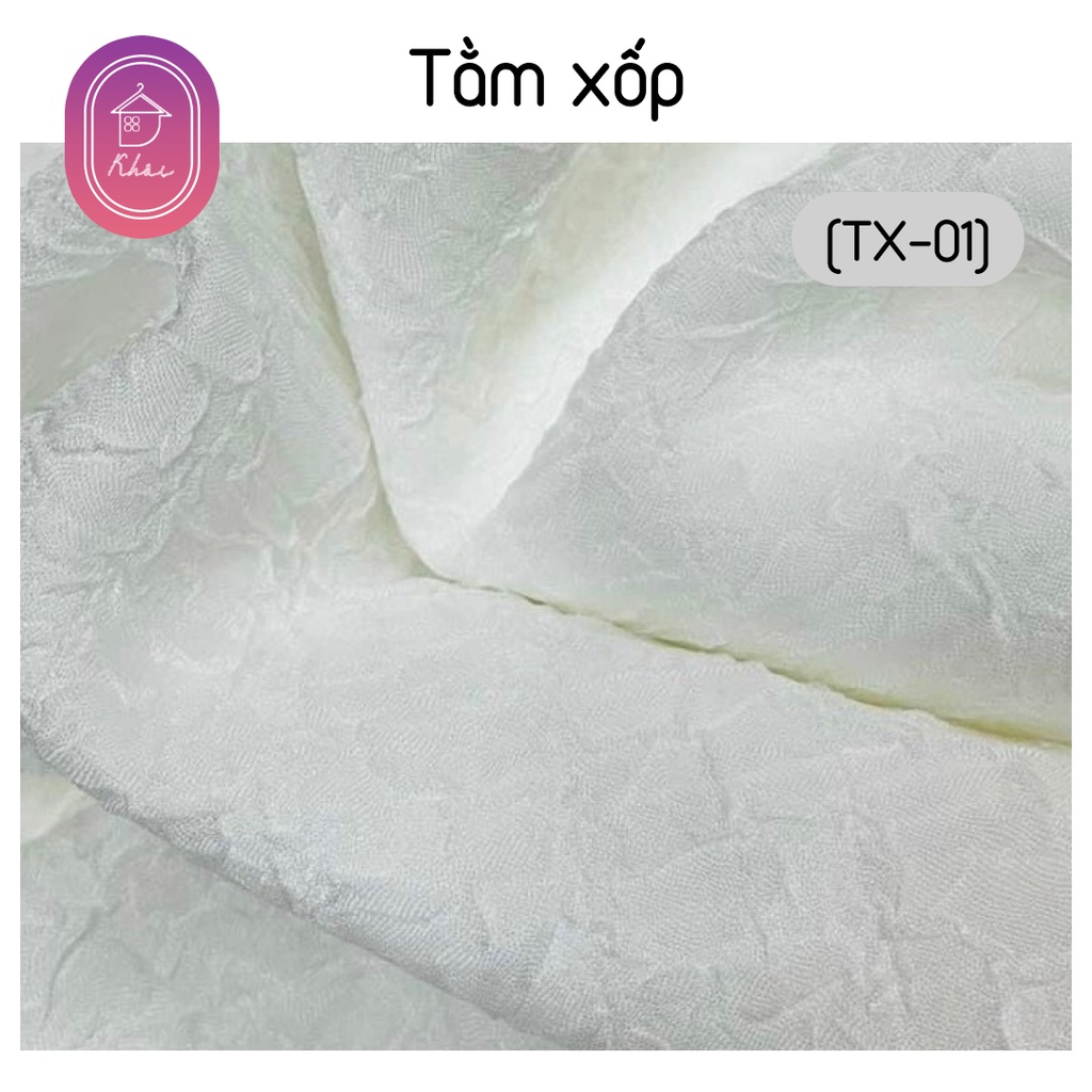Vải tằm xốp cao cấp chất liệu mềm mát, co dãn tốt, xốp phồng nhẹ rất xinh mà lên form đẹp