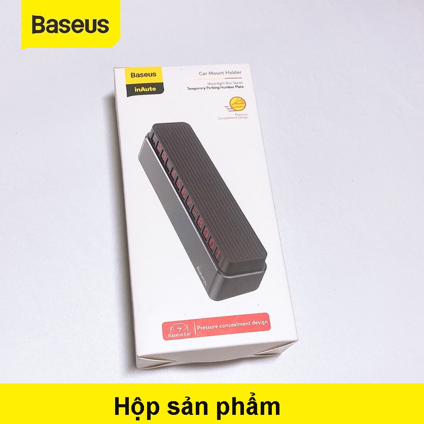 Bảng Số Điện Thoại  Ô tô Baseus Xe Hơi Gắn Taplo khi đỗ xe vỏ nhôm - Chính hãng Ghi Số Gắn Số Car Phụ kiện Nội thất