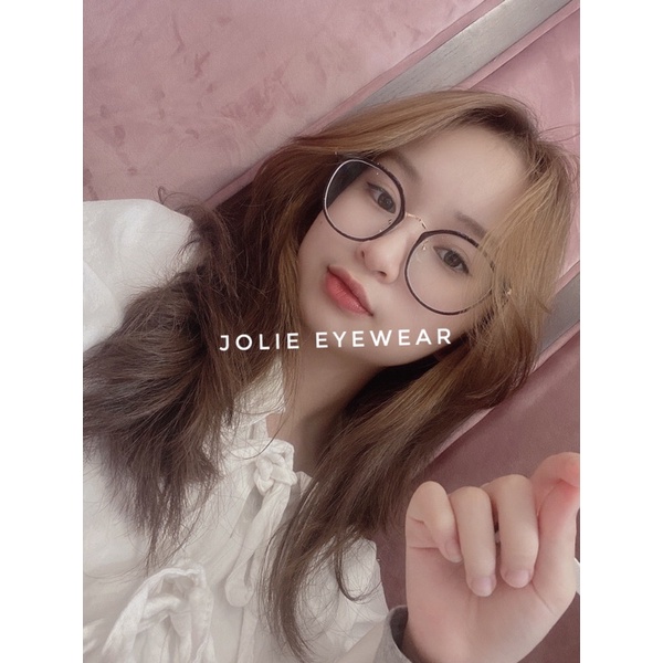 Kính Không Độ, Kính Cận Mắt Mèo Kim Loại Nam Nữ 8275 chống ánh sáng xanh, UV400 Jolie Eyewear